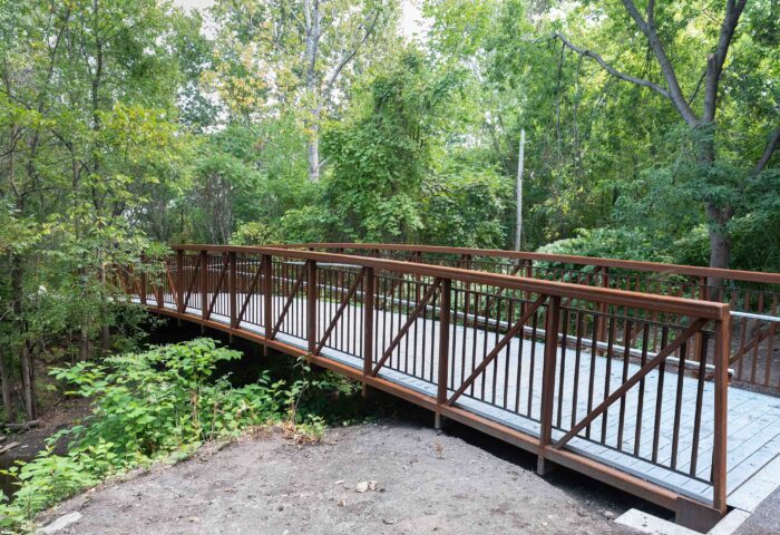 After installing a new pedestrian bridge at the end of Blasdell Ave., the NCC is inviting members of the community to submit names.