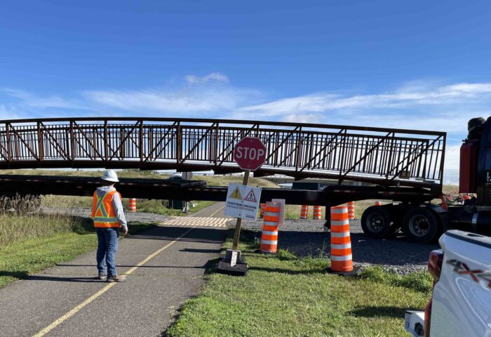 Ruminations on the weight of a neighbourhood bridge.