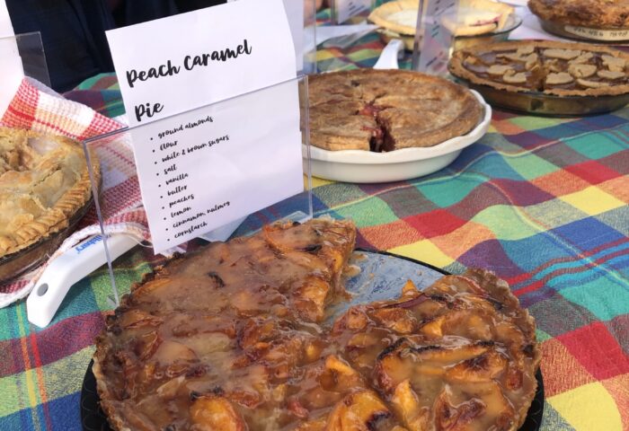 This caramel peach pie, by Jessica Kenney, won the Manor Park Community Council (MPCC) Rock the Block pie-making content. Photo provided by MPCC