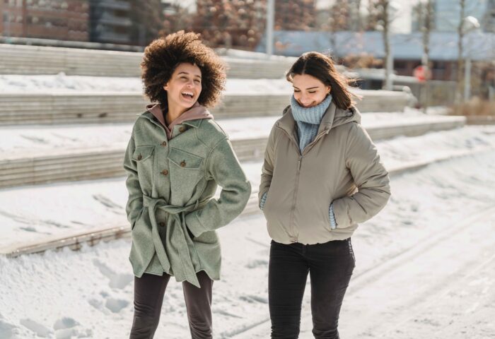 Whether you take 10,000 steps or 100, a stroll through the neighbourhood in the company of a friend stimulates the brain through social activity and the opportunity of noticing and appreciating the beauty of the world around you. Photo: Liza Summer Pexels