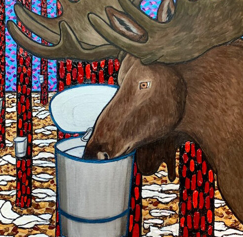 Local artist Dawn McArthur’s wilderness-themed paintings will be on exhibit in Chelsea, Que. Fridays, Saturdays and Sundays from March 10 to April 16 2023. Image: Dawn McArthur