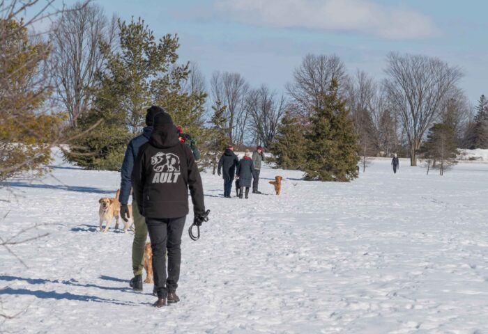 Dogs and their walkers enjoy a sunny day at Mile Circle. The area is part of a National Capital Commission plan to “enhance access” to public spaces along the Ottawa River. Photo: Doug Banks