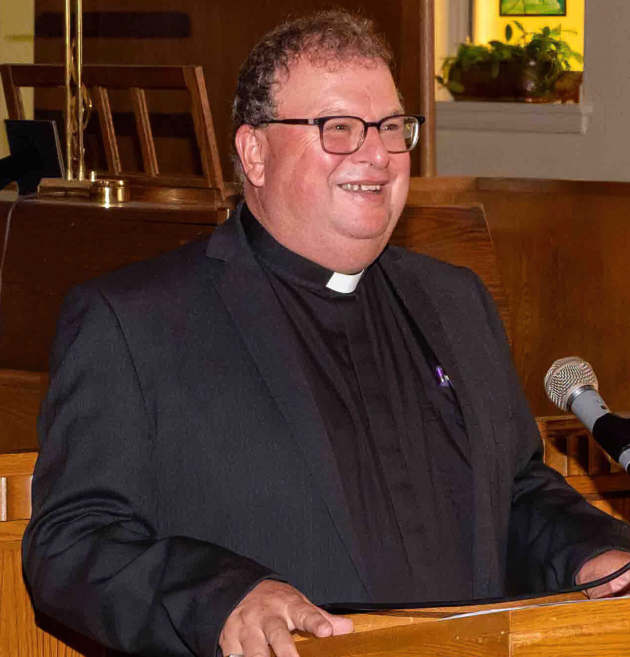 Reverend Canon Baxter Park is a former military chaplain and was the chaplain to the Canadian ships during the first Gulf War and also served with the Canadian Armed Forces in Bosnia-Herzegovina. Photo: Doug Banks