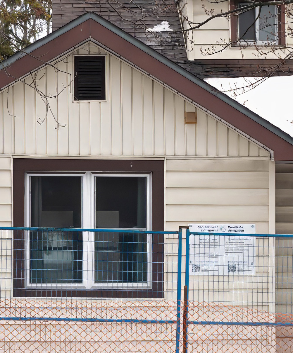 A photo of a house that will be demolished to make way for infill development.