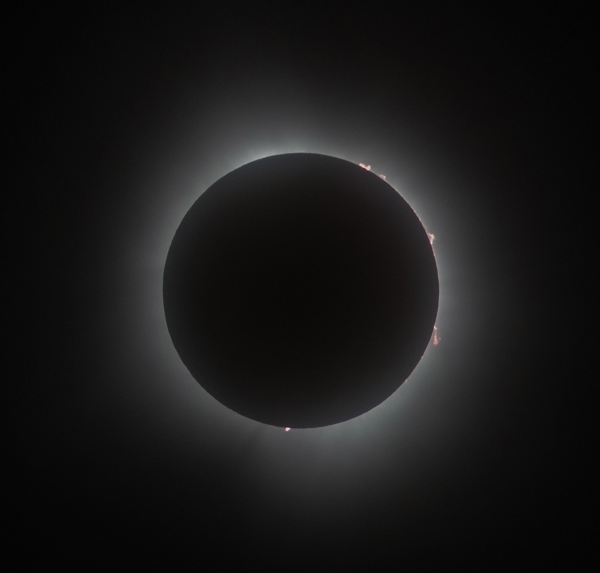 Photo of April 2024 eclipse moment of totality
