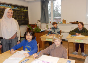 Students from the Grade 4 and 5 class at Polaris School and Centre at 1805 Gaspe Avenue in Manor Park prepare for their art lesson with Miss Hidayet, their class teacher.  PHOTO: SHARLEEN TATTERSFIELD