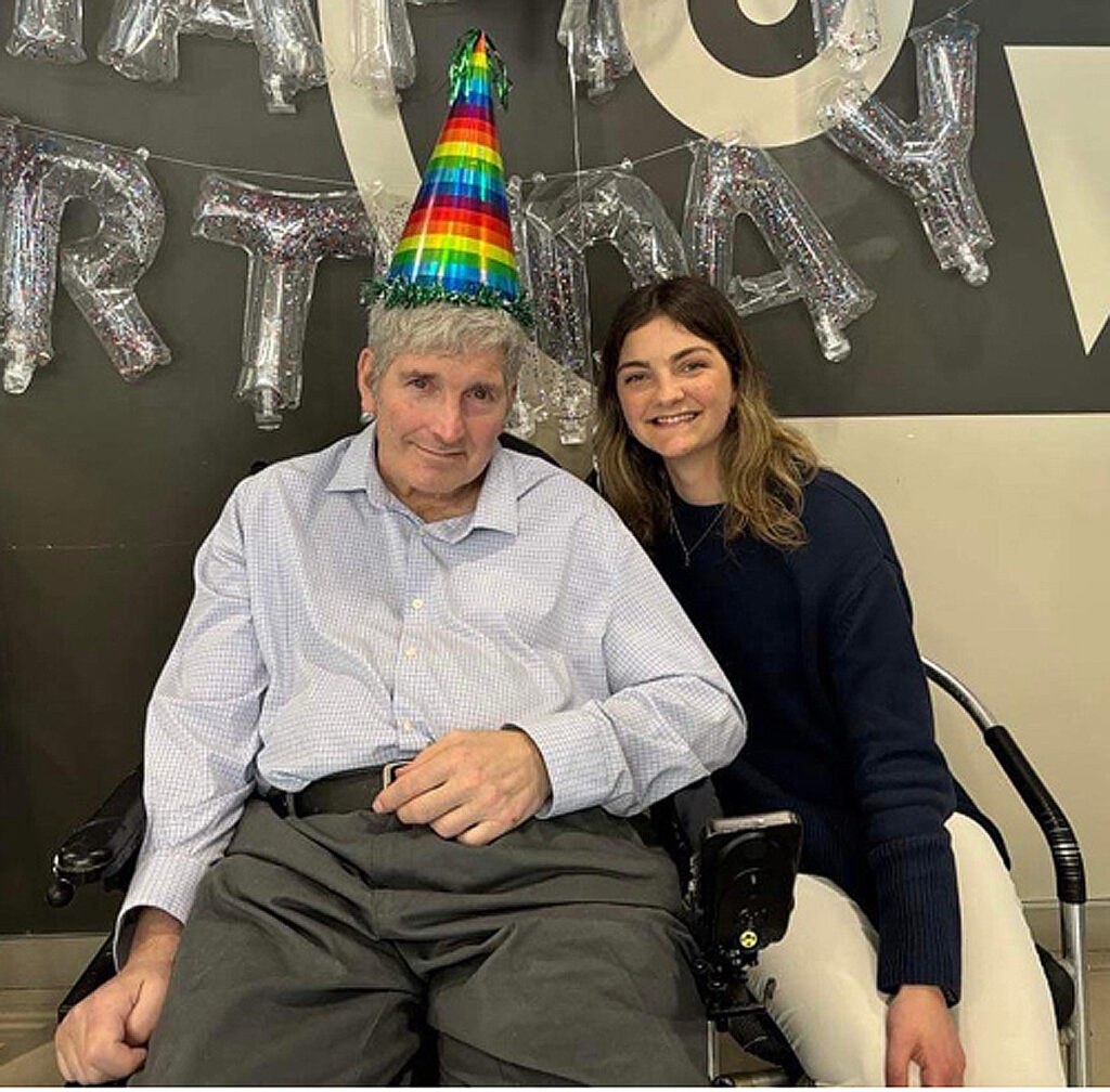 Mallory poses with her dad Andrew during a birthday celebration. PHOTO: JENNIFER HEPBURN-KATZ