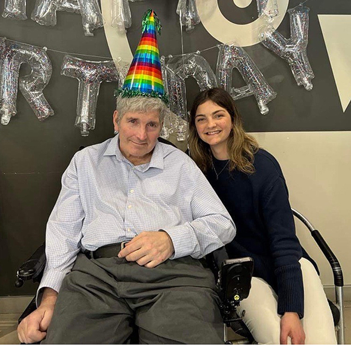 Mallory poses with her dad Andrew during a birthday celebration. PHOTO: JENNIFER HEPBURN-KATZ